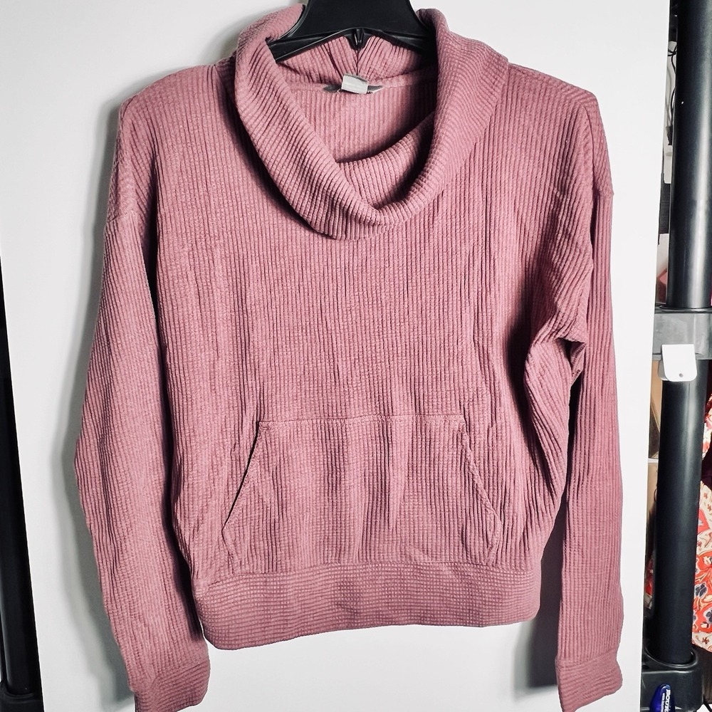 Natural Reflections Women's‎ Small Knit Cowl Neck  Mauve Pink Oversized EUC!